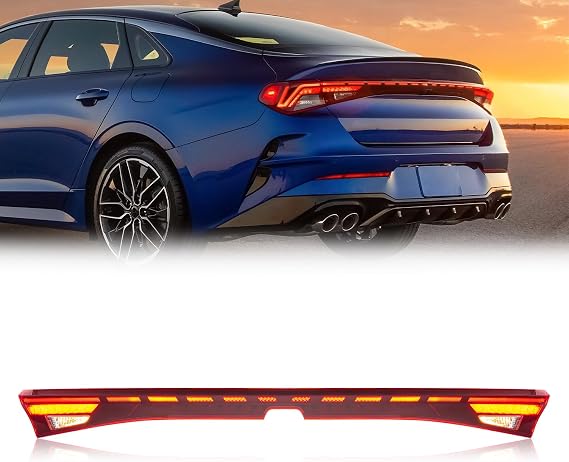 TODO LED Third Brake Light compatible with 2021-2024 Kia K5 EX GT GT-Line, Replaces 92403-L3120, Waterproof Red Lens, Center Tail Light Middle Section Lights Up