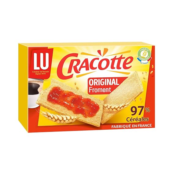 2 Boxes - Lu Cracottes Crisp Wheat Flour Slices Crackers 8.8 Oz