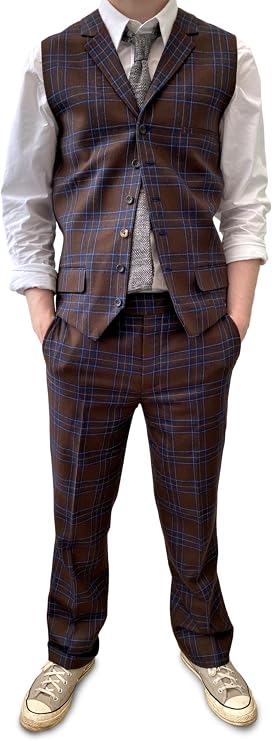 Magnoli Clothiers 14th Vest & Pant Combo Doctor Suit Tennant Blue