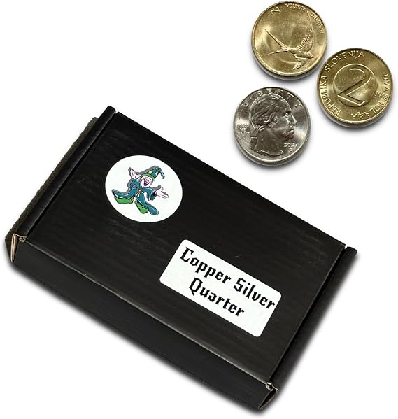Ted's Sterling Magic Copper Silver (Brass) Quarter Coin Trick | Features a teleporting coin that visually switches from a silver Quarter to a brass coin, fool any audience.