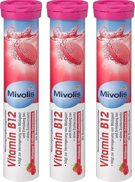 Mivolis Vitamin B12 Effervescent Tablets Pack of 5 (5 x 20 Tablets)