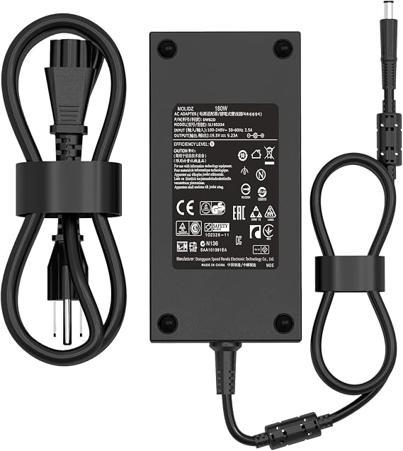 180W Charger Fit for Dell Dock WD19 K20A001 D6000 D6000S | Docking Station WD15 K17A001 WD19TB WD19TBS TB15 TB16 TB18DC K16A K16A001 Power