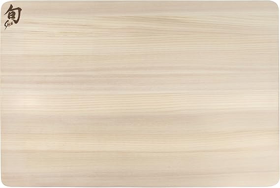 Shun Cutlery Large Hinoki Cutting Board, 17.75" x 11.75" Large Wooden Japanese Chopping Board for Kitchen, Medium-Soft Wood Preserves Knife Edges, Forest Stewardship Council Certified