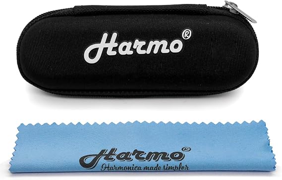 Harmonica Case Chromatic Harmonica Black Zip Pouch (10 Hole Diatonic)
