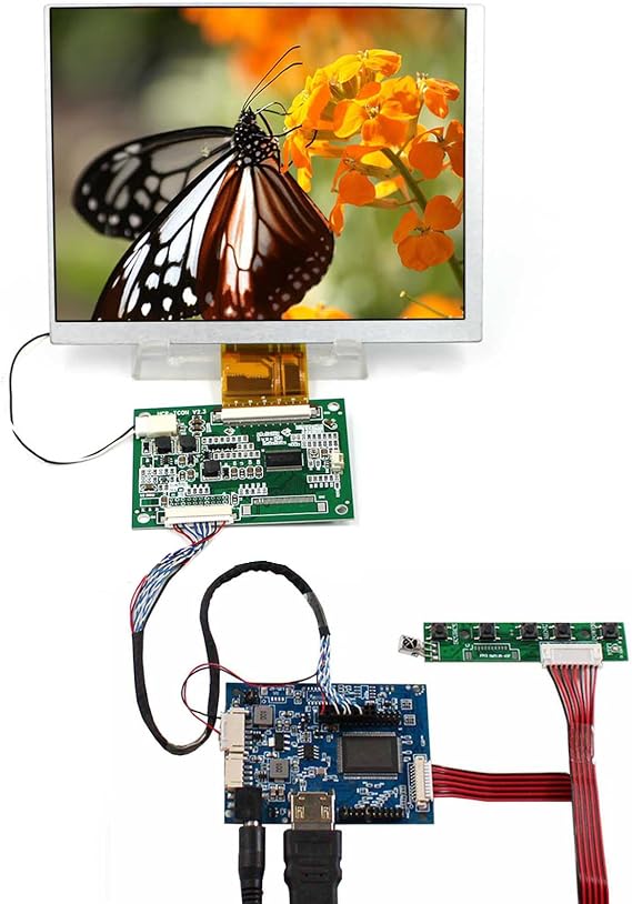 VSDISPLAY 7" 7 inch 800600 4:3 CLAA070MA0ACW LCD Screen TFT Monitor and LCD Controller Board 60 pin