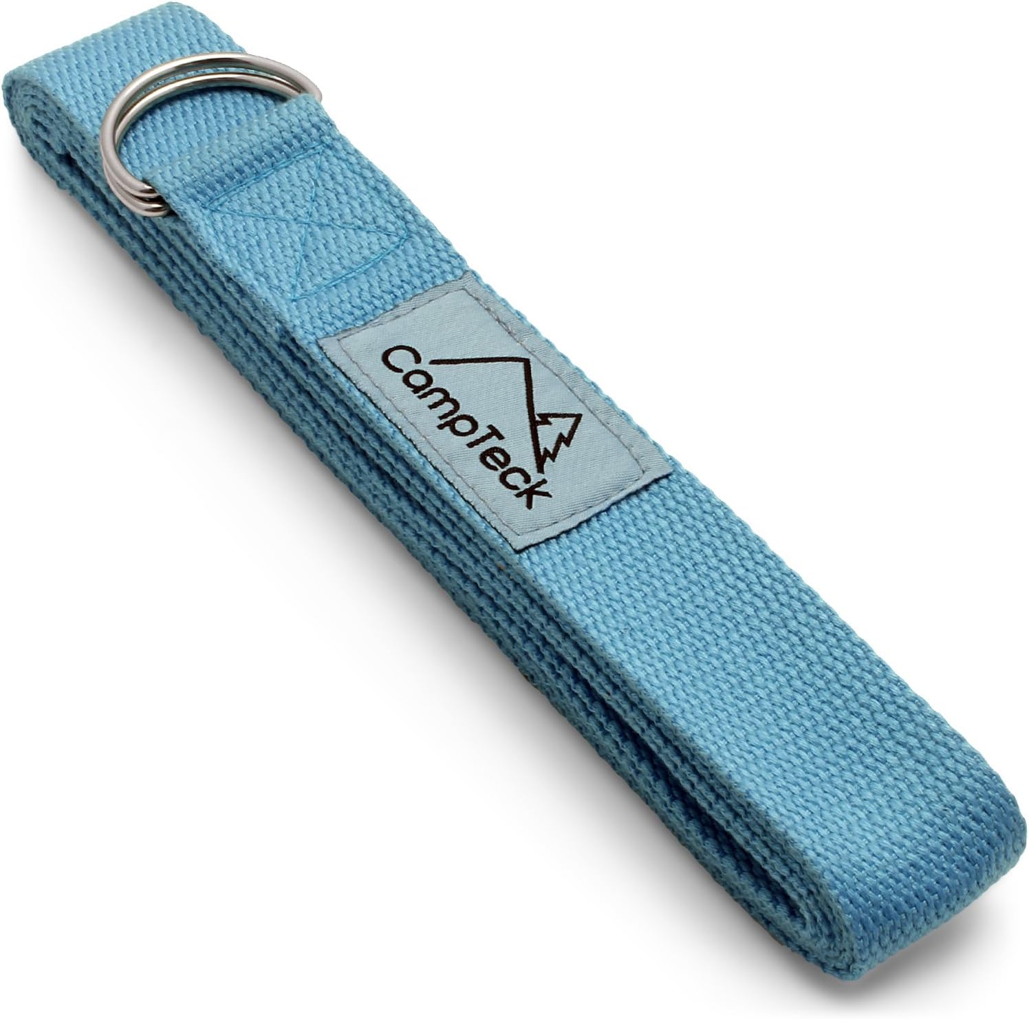 CampTeck D-Ring Polyester Yoga Strap – Adjustable Stretching Yoga Belt for Holding Positions, Improved Flexibility, alignment, posture, resistance for Pilates, Yoga, Fitness and Exercise