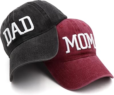 Mom and Dad Hats for New Parents Trucker Hat Adjustable Unisex Cap for Men Women Baseball Caps Birthday Gift for Couples