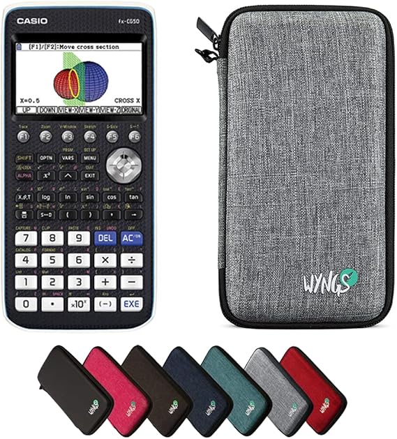 Casio fx-CG50 including a WYNGS protective case in Light Gray - Basic Set