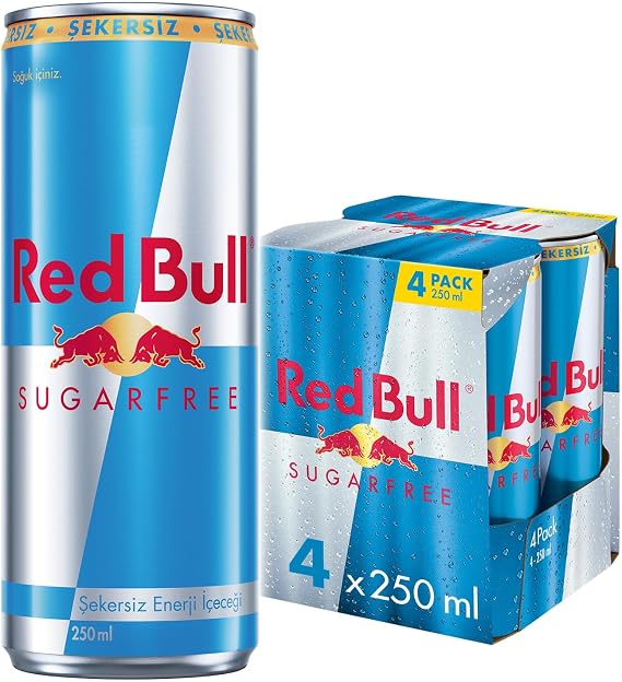 Red Bull Enerji İçeceği Şekersiz 250 ml (4’lü paket 4x250 ml)
