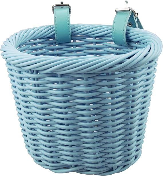 MEGHNA Woven Mini Bike Basket for Kid Bike Handlebar Bike Basket for Girl Boy for Scooter, Multi-Colors