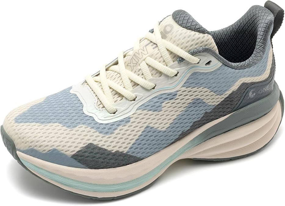ONEMIX Athletic Running Shoes, Gray Black, Wide Toe Box Design, Cross Training Sneakers for Men, Natural Feel