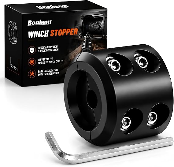 Bonison Winch Stopper for Cable. Truck UTV ATV Rubber Winch Cable Stopper