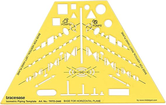 Traceease Electrical Drafting Isometric Piping Template Drawing Stencil,Designing Template Measuring Ruler