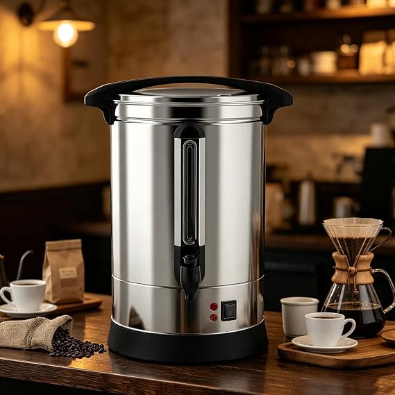 100Cup 14L Coffee Urn,304Stainless Steel Commercial Coffee Maker