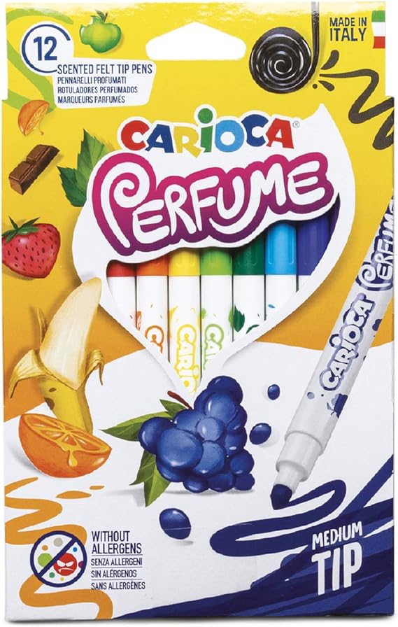 Carioca Kokulu Keçeli Boya Kalemi, 12'li