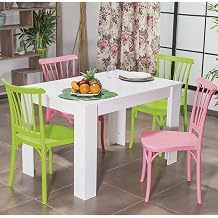Arda/Violet Mutfak Masa Takımı 4 Sandalye 1 Masa - Pembe/Yeşil