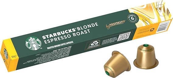 Starbucks By Nespresso Blonde Espresso Capsule Coffee 1 X 10 Pieces