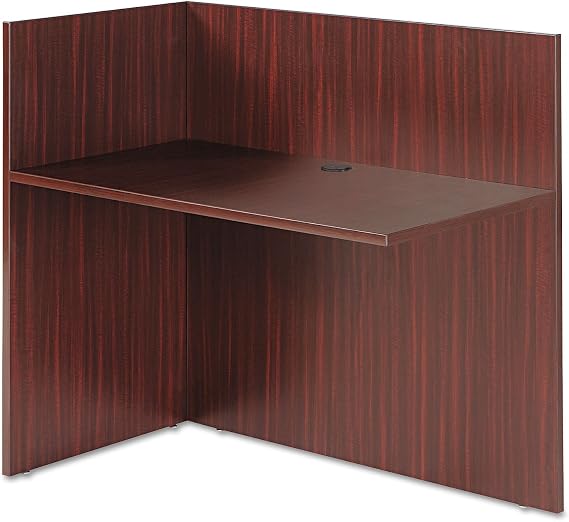 Alera Valencia Reversible Reception Return, 44 x 23-5/8 x 41-1/2-Inch, Mahogany