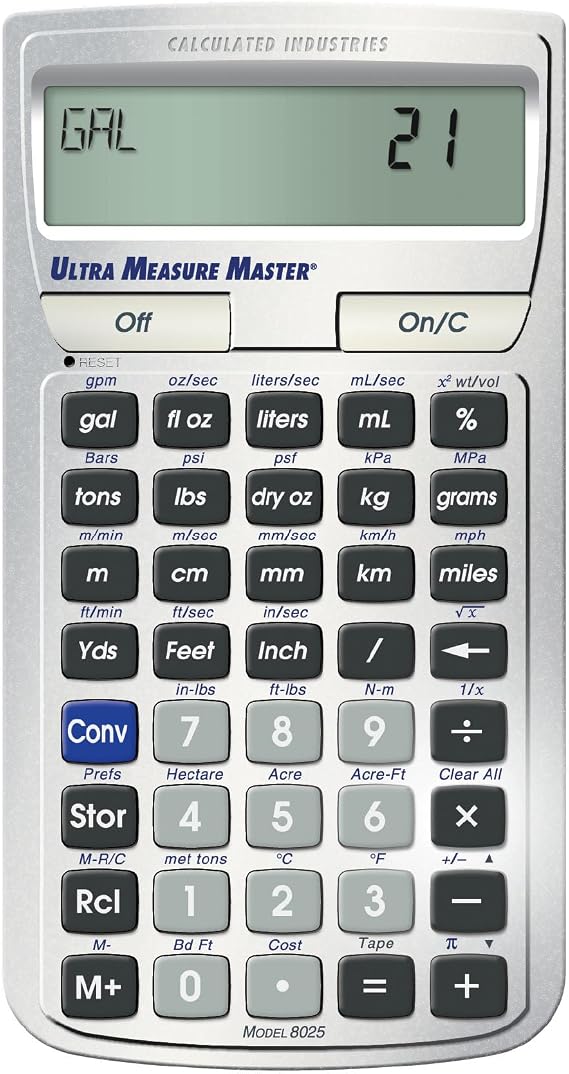 Calculated Industries 8025 Ultra Measure Master Conversion Calculator