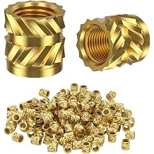 Vibit 100 Pcs Threaded Inserts for Plastic, M4 x 6 x 6 Heat Set Inserts with Soldering Tip & Adapter, Brass Heat Inserts, Metric Knurled Nut Inserts Kit for 3D Printing Components