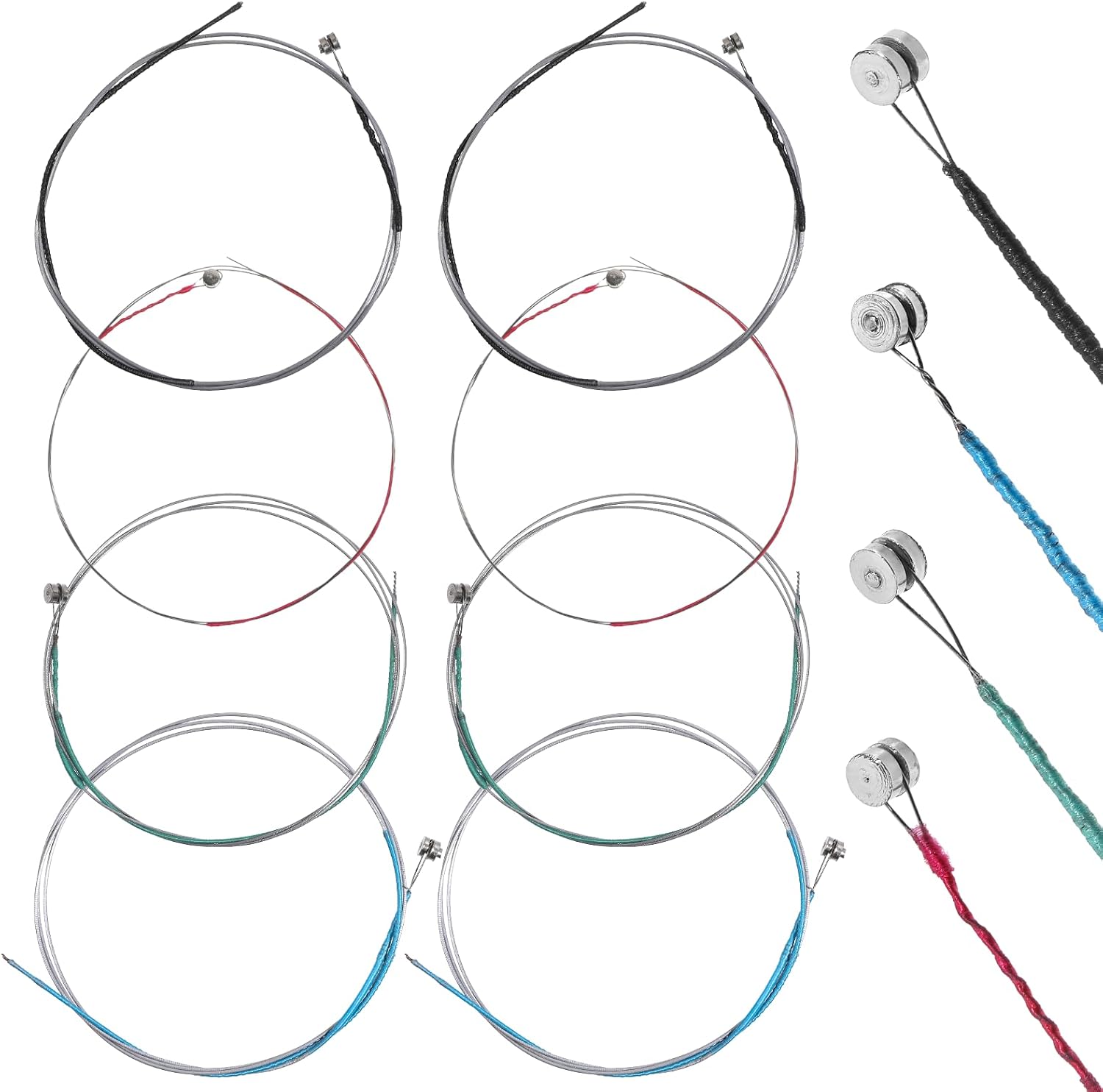 Violin Strings 8 Pieces Violin Strings Violin Strings Universal Full Set Violin Steel Core Violin Fiddle Strings Universal Violin Strings Steel Core Steel Strings for 1/2 1/4 and 1/8