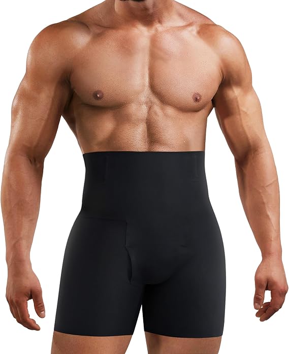 Inner Vision, Abdominal Control Bodysuit and Underwear Fitness Body Shaper 3D Men's Double Corset Boxer