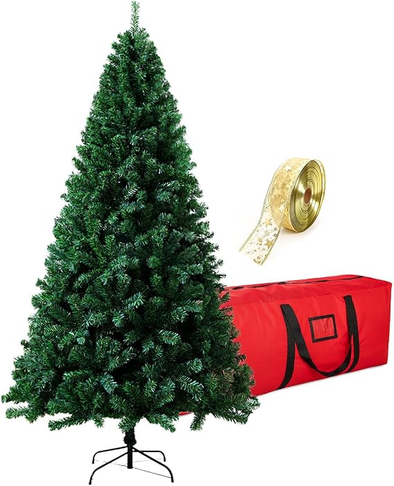 4FT Artificial Christmas Tree with 450 Branch Tips, Easy to Assemble, Collapsible Base, Suitable for Home, Office, Holiday Party Decorations
