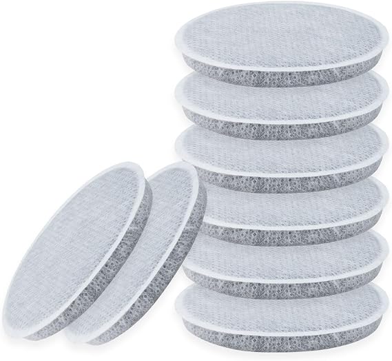 Discs Water Filter Compatible with Brita Fill and Go Water Filter Bottles Carafes Reduce Chlorine Particles and Other Impurities Pack of 8