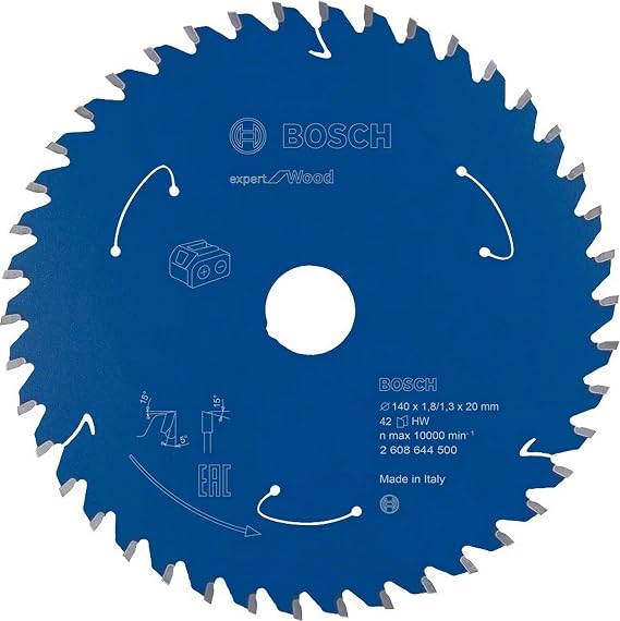 Bosch Professional Daire testere bıçağı Expert for Wood (ahşap, 140 x 20 x 1,8 mm, 42 diş, akülü daire testere aksesuarı)