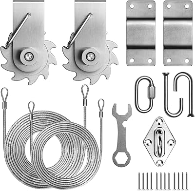 ColourTree Hardware Kit Winch Set for Triangle Sun Shade Sails Canopy, Easy-Tensioning, 316 Military-Grade Stainless SteelWinch  Hardware Kit  Cables
