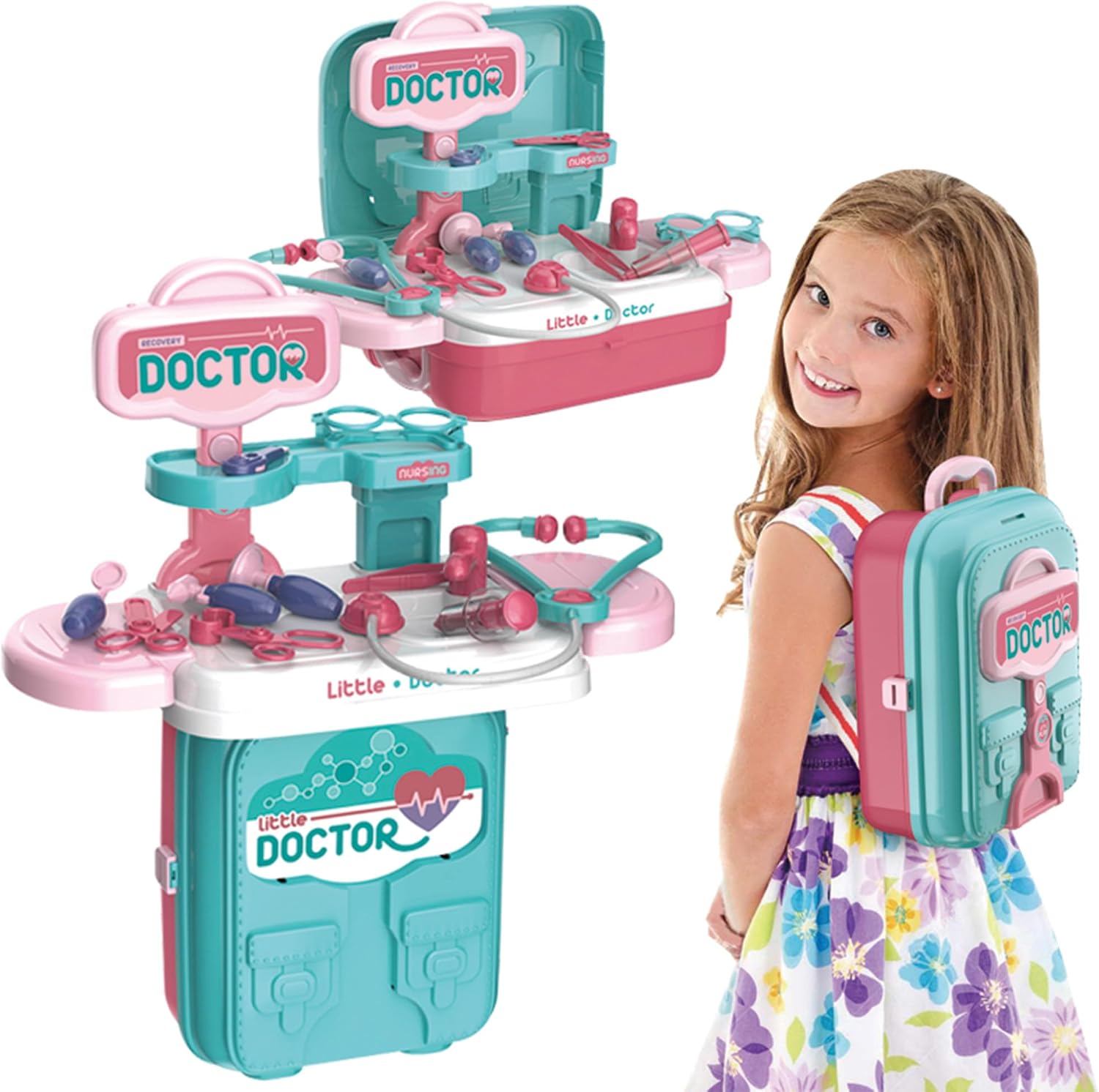 Ogi Mogi Toys Doktor Oyun Seti Eğitici 2’si 1 Arada Sırt Çantası
