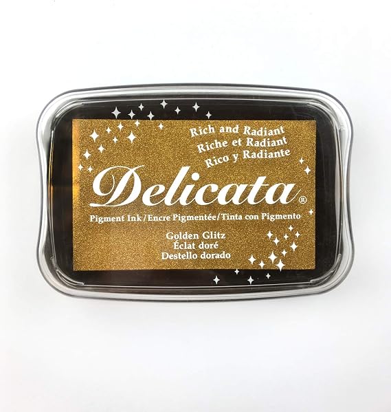 Tsukineko Delicata Ink pad, Golden Glitz