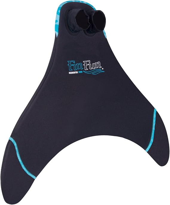 Fin Fun Mermaid Monofin - Swim Fin for Kids - Swimming Flipper with Comfortable Foot Pockets - Snorkel & Water Accessory Made w/ Dive-Grade Neoprene