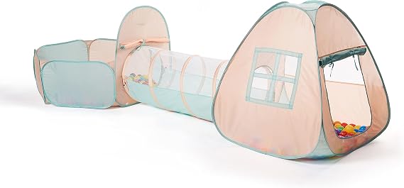 UTEX 3 in 1 Pop Up Play Tent with Ball Pit, Indoor/Outdoor Playhouse
