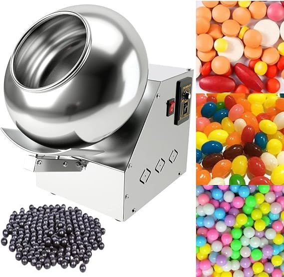 Commercial Automatic Tablet Coating Machine,2-5kg/H Candy Coater Machine,Chocolate Coating Polishing Machine Coater Sugar Ball