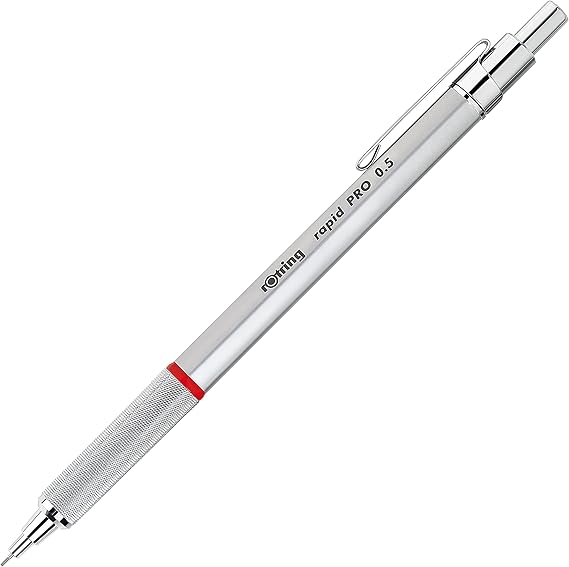 rOtring Rapid Pro Mechanical Pencil, 0.5 mm, Silver