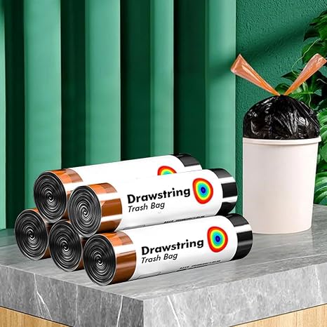 funest Drawstring 4 Gallon Trash Bags, 75 Count
