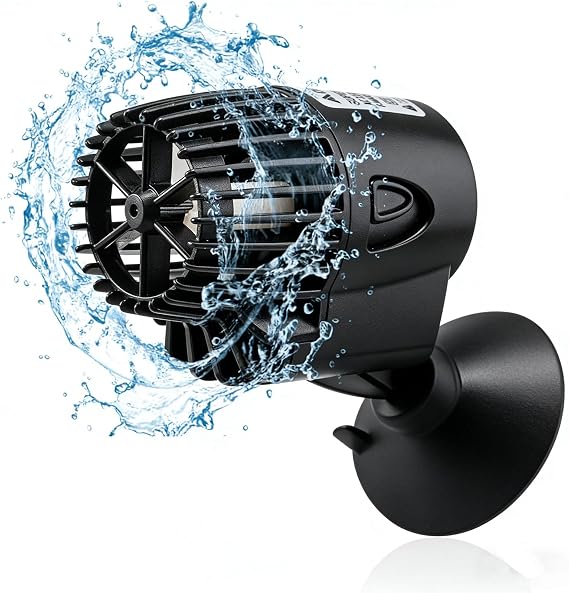 SANTUO 3W Aquarium Wave Maker Strong Suction Cup, 3000L/H, 360°Adjustable PowerHead, Balanced Temperature & Water Circulation, Quiet 20-30DB, Suitable for 40-60cm Tank