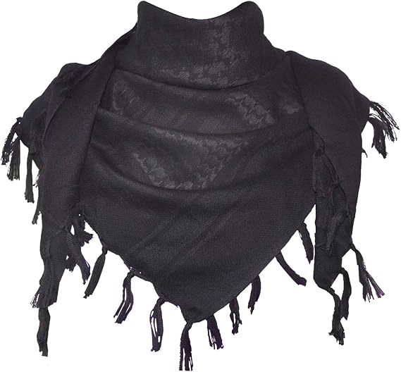 Explore Land Cotton Shemagh Keffiyeh Tactical Desert Military Scarf Neck Head Wrap with Tassel for Men Women