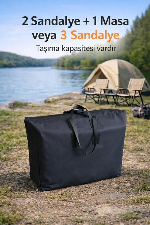 Kamp Sandalyesi Taşıma Çantası Tek Ebat, Kamp Sandalyesi Taşıma Çantası, Siyah, Üniseks Yetişkin