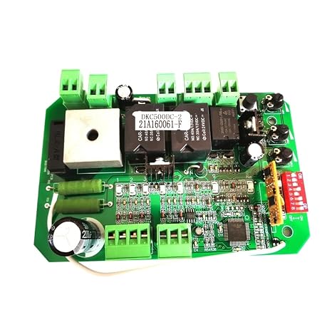 1pc gate Opener Control Unit Motherboard PCB Motor Controller Circuit Board Card for 24VDC Sliding gate Motor Opener(2 Remote Controls)