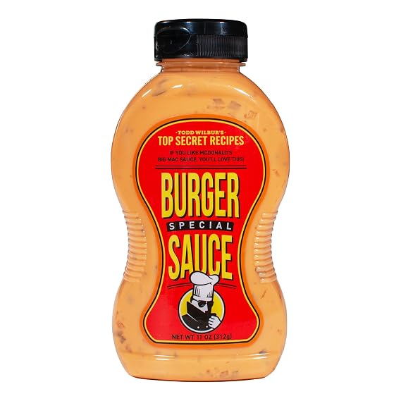 Todd Wilbur's Top Secret Burger Special Sauce (Compare to Big Mac Sauce) - Use on Burgers, Sandwiches, and Wraps - MSG & Gluten-Free, 11 Oz