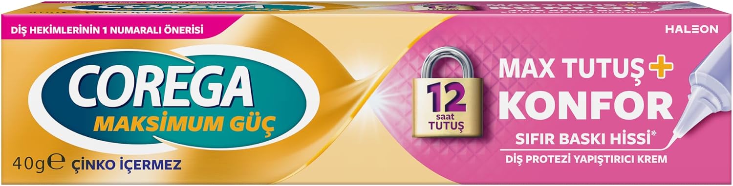Corega Max Tutuş ve Konfor Protez Yapıştırıcı 40gr