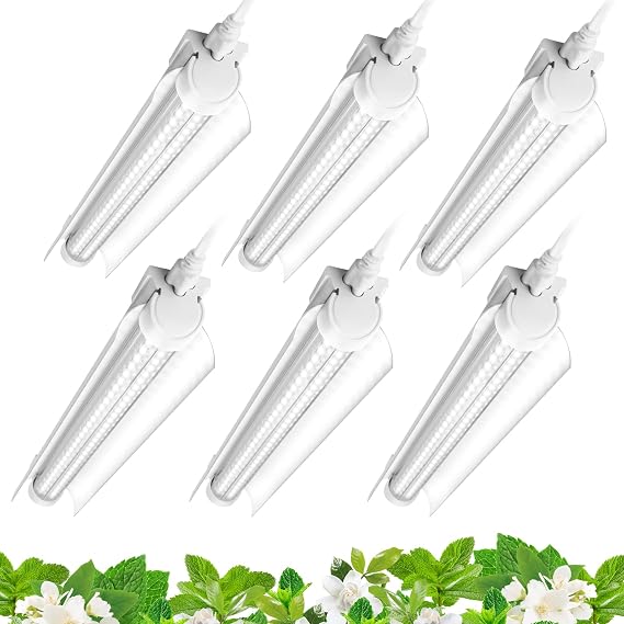 Barrina T8 1FT Grow Light, 5000K Full Spectrum LED Grow Light Strip, 6 Pack