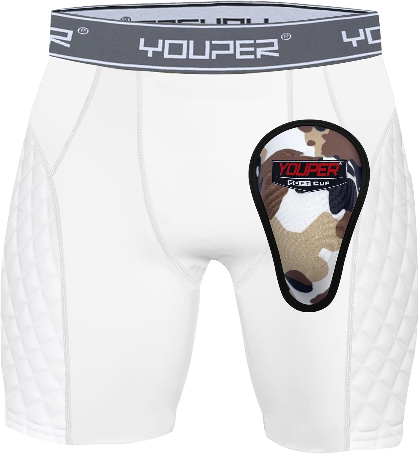 Youper Youth Elite Padded Baseball Sliding Shorts wSoft Athletic Cup
