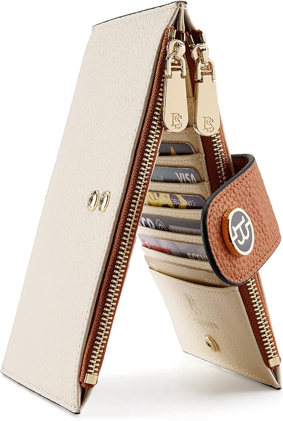 BOSTANTEN Leather Womens Wallet Large RFID Blocking Slim Card Holder