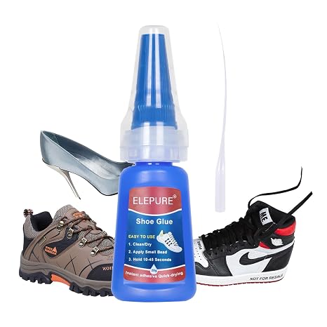 Shoe Glue Repair Strong Adhesive Professional Grade for All Footwear Instant Bond, Clear Drying, Flexible, Durable for Shoes Sole, Sneakers, Heels, Sandals, Boots, Athletic Shoes (20g)