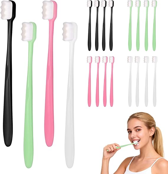 20PCS Soft Toothbrush for Adults & Children, 4 Colors