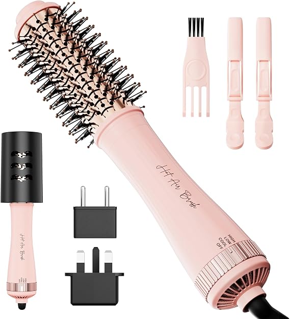45mm Round Brush Blow Dryer Hair Dryer Brush in One,110-240V Root Booster