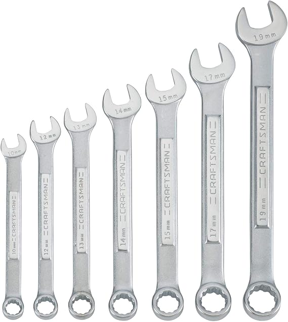 CRAFTSMAN Combination Wrench Set, Metric, 7-Piece (CMMT87015)
